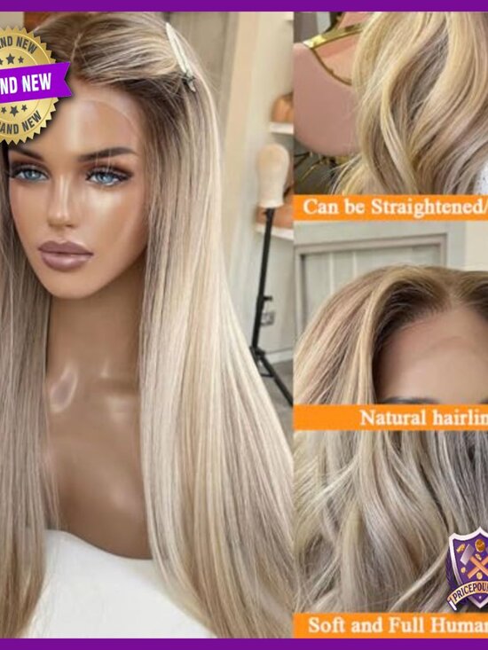 Human Hair Lace Front Wig 150% Density Glueless Pre Plucked main image 4